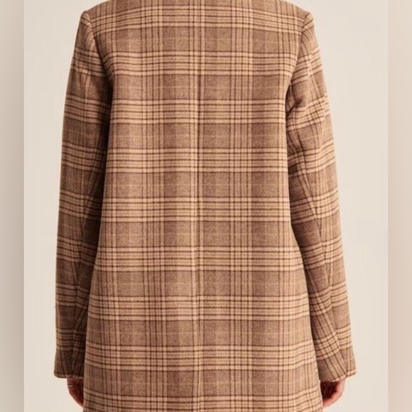 Abercrombie & Fitch Plaid Blazer in Brown and Tan - Picture 6 of 6